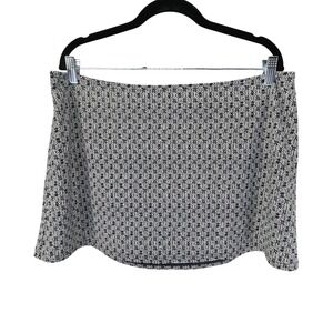 Lands End Womens Black White Geometric Starburst Swim Skirt Size 16 Bottoms
